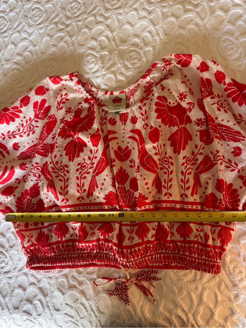 FARM Rio Cropped Blouse XL - Picture 8 of 9